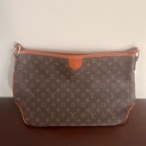 Tan and Brown Monogram Shoulder Bag, brand new